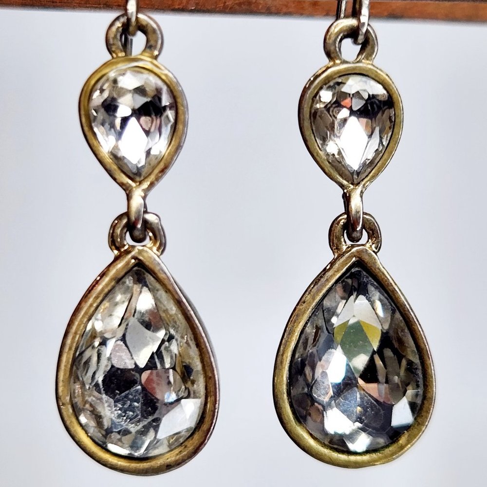 Vintage Kenneth Cole multifaceted Dangle Tear Drop Earrings